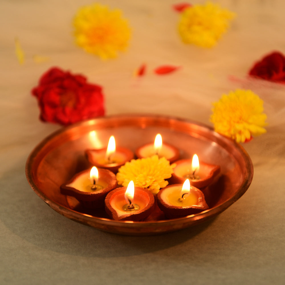Namastey Pure Ghee Diya Rose Batti 30 Pcs