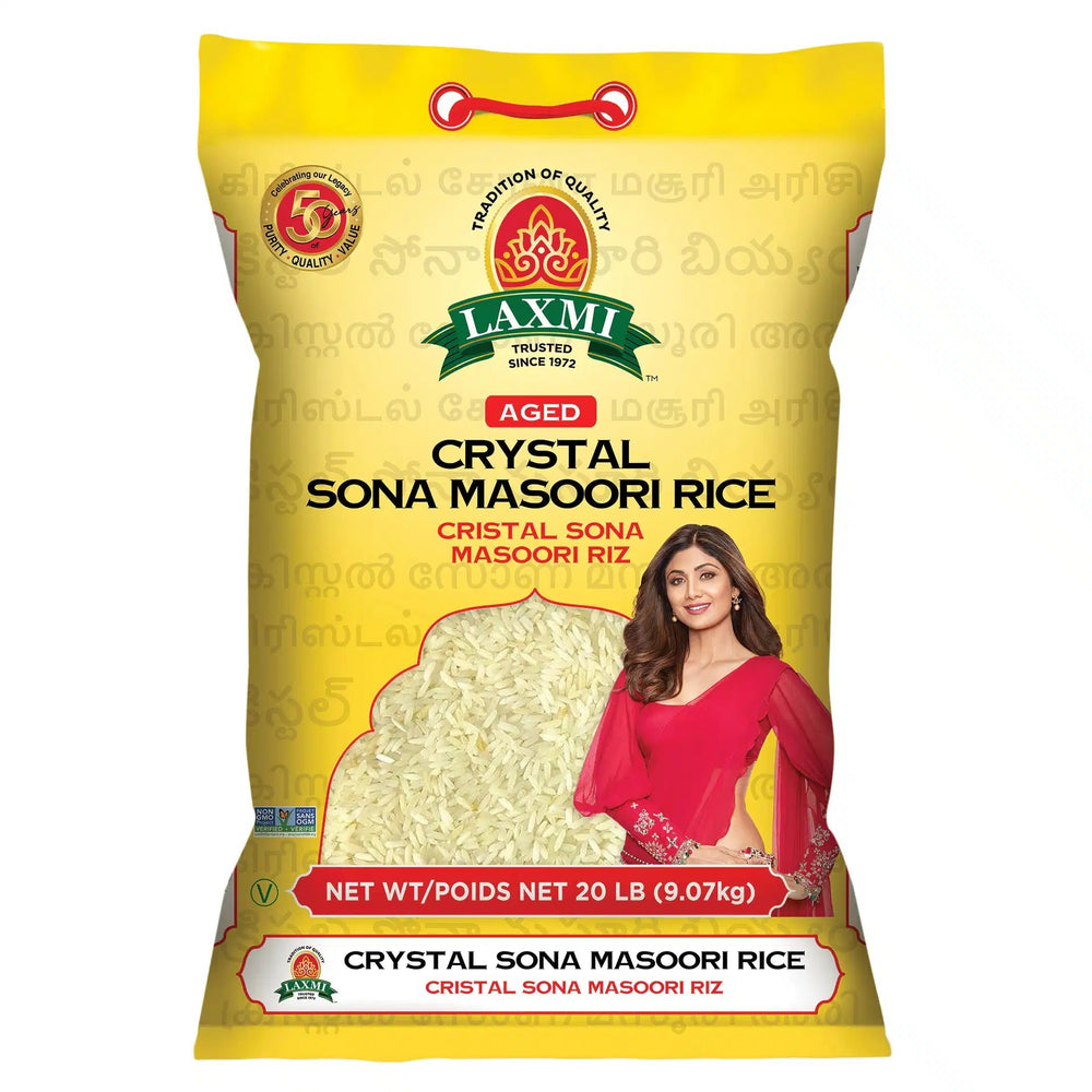 Laxmi Crystal Sona Masoori Rice 20 Lb