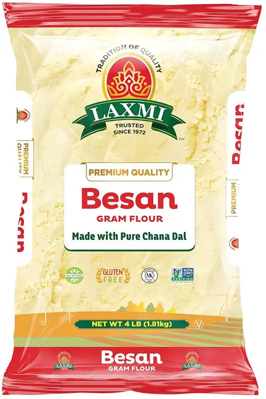 Laxmi Freshly Milled Besan Flour 4 Lb (Non-GMO)