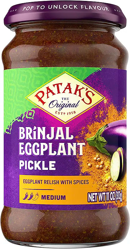 Pataks Brinjal Eggplant Pickle 313 Gm